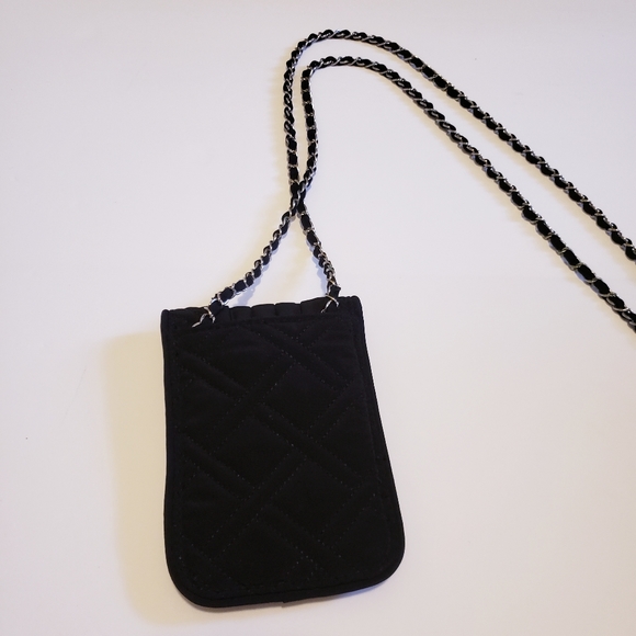Vera Bradley Crossbody Cell Phone Black Quilted Purse Wallet - Picture 5 of 10